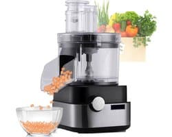 Keukenmachine - Voedselverwerker - Maaltijdvoorbereiding - 5-in-1 functionaliteit - 5L capaciteit - Zilver