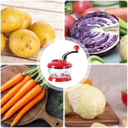 Keukenmachine Handmatig - Uienhakker Slahelicopter - Ingrediënten Hakken - Zonder Elektriciteit - 2 Liter - Niet gespecificeerd — thumbnail 2
