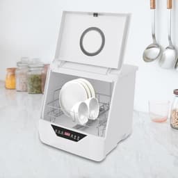 Compacte Vaatwasser - Mini Afwasser - Keuken Reiniging - 4 Wasprogramma's - 387 cm Breed - Wit — thumbnail 4