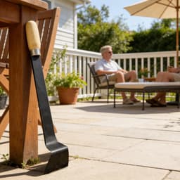 Grasmaaier Dek Schraper - Gazononderhoud Gereedschap - Maaier Dek Schoonmaken - Lange Houten Steel - 40 cm Lengte - Niet Gespecificeerd — thumbnail 2