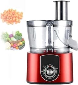 Elektrische Groentesnijder - Voedselhakker Keuken - Professioneel Snijden - 5L Glazen Kom - 600W Motor - Zilver — thumbnail 1