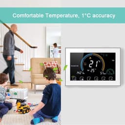 Slimme Thermostaat - Verwarming Regelaar - Energie Besparen - App Bediening - 4.8 Inch LCD - Wit — thumbnail 5