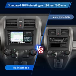 JUNSUN 7 inch 2DIN Autoradio met Draadloze Carplay & Android Auto - IPS Scherm (1024x600) + Achteruitrijcamera + Bedieningsknop + Installatieset + Microfoon + USB + FM Radio — thumbnail 5