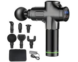 Sello! massage gun – massage pistool – massage apparaat – diepe massage – krachtige motor – stille werking – 6 massagekoppen