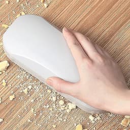 Kruimelveger Tafel - Handmatige borstel - Snel opruimen - Stevig ABS kunststof - 20 cm lengte - Wit — thumbnail 4