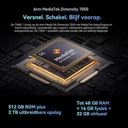 OSCAL TANK 1 Robuuste Smartphone 5G - 48GB RAM - 512GB ROM - 6,78 inch 2,4K FHD+ 120Hz - 20000mAh - 64MP + 50MP Camera, 20MP Nachtzicht - 170LM Dubbele LED-lamp - 100dB luidspreker - IP68/IP69K Outdoor Telefoon - Android 15 - NFC GPS - Oranje — thumbnail 7