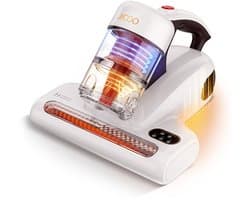JIGOO J200 Smart Anti-Mijt Stofzuiger Voor Bed - 500W 13000Pa Suction, UV & 60°C Heat, Integrated Dual-Cup, Metal Brushroll, LED Display, for Mattress Sofa Carpet