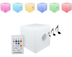 Lichtkubus Luidspreker - Muziek Kubus - Buitenfeest Verlichting - Bluetooth Muziekweergave - 30 x 30 cm - Blauw