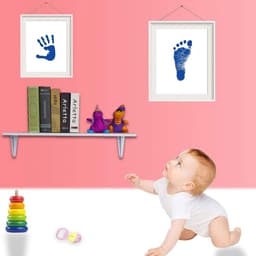 Set voor hand- en voetafdrukken – Herbruikbaar inktkussen – Afdrukset voor huisdieren – Afdrukset voor baby's – Inktkussen voor kinderen – Inktkussen voor vinger- en voetafdrukken – Inkt voor hand- en voetafdrukken – Voetafdruk – Inktkussen – 9x6x2cm — thumbnail 4