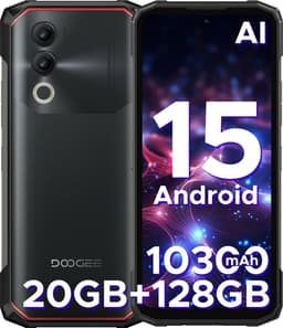 DOOGEE Blade 20 - Robuuste Smartphone - Outdoor Smartphone - 20GB RAM + 128GB - 10300mAh/18W - 6,56 inch 90Hz - 4G Dual SIM- Android 15 - IP68 - NFC- GPS - Face ID - Zwart — thumbnail 1