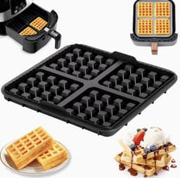 Perfecte Vierkante Wafels Airfryer Wafelvorm – Anti-aanbak, Herbruikbaar en Vaatwasserbestendig - Airfryer — thumbnail 2