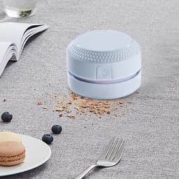 Robotstofzuiger voor op het bureau – Geluidsarme stofzuiger, hoekreiniger, kleine bureaustofzuiger | Verwijdert vuil van ramen, aanrechtbladen in studentenkamers, hobbyruimtes en kantooroppervlakken. — thumbnail 2