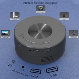 Dailygoods - Dailygoody - Draagbare Mini-LED-projector - Kleine LED-videoprojector - Full HD - Compact formaat - Geschikt voor thuisbioscoop en kantoor - Idea — thumbnail 2