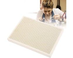 Solderingsbord van keramiek met honingraatstructuur voor sieraden, verwarming, kleurafdruk en drogen, modern ontwerp, zwart keramiek