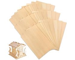 Veelzijdige Plywood Platen 20x10x0.3cm voor DIY Houtbewerking, Laserbewerking en Modelbouw