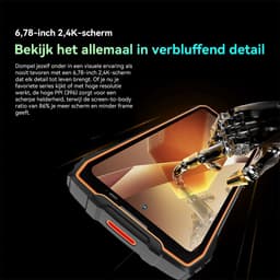 Blackview BL7000 Robuuste Smartphone 5G - 6.78 inch - Android 15 - 24GB RAM - 512GB ROM - 50MP Camera - 7500mAh met 33W Adapter - IP68 Waterdicht - NFC OTG GPS FM - Oranje — thumbnail 5