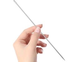 Professionele Lange Naalden van 19 cm met Grote Oogjes voor Huishouden, Leder en Creatieve Projecten - Dikte 3 mm