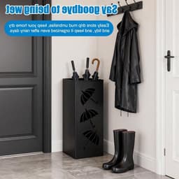 Stijlvolle metalen parapluhouder voor thuis en kantoor, geschikt voor paraplu's, wandelstokken en decoratie — thumbnail 3