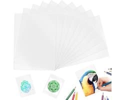 Set van 10 Transparante Mylar Sjablonen voor DIY Creatieve Projecten - Milky White PET Snijtemplates voor Tekenen en Knutselen