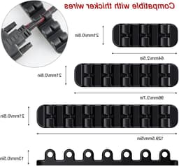 Kabelhouder Clips 3-Pack - Zelfklevende Siliconen Kabelclips voor USB Opladen en Kabelbeheer - Duurzame Oplossing voor Kabelorganisatie — thumbnail 2