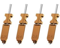 Flashforge 5X - Nozzle assembly 0.25 / 0.4 / 0.6 / 0.8 mm - Reserveonderdeel