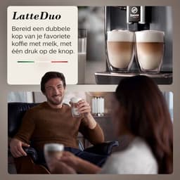 Saeco GranAroma SM6585/00 - Espressomachine - 16 Dranken met melksysteem - Volautomatisch - Koffiemachine met bonen + AquaClean filter - Metaal/Zwart — thumbnail 5