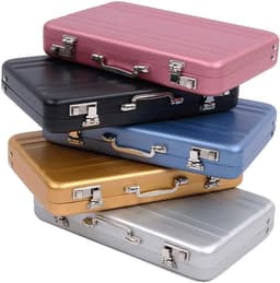 Stijlvolle Multi-Color Aluminium Visitekaartjeshouder voor Professionals, Compact en Duurzaam Ontwerp voor Mannen en Vrouwen — thumbnail 2