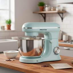 Keukenmachine - Mixer Bakken - Deeg Kneden - 1500 Watt Motor - 5 Liter Kom - Blauw — thumbnail 3