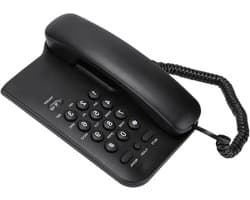 Vaste Telefoon - Bedrade Telefoon - Thuis Kantoor - Geen Batterij Nodig - Klein Formaat - Zwart