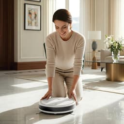 AG6000 Robotstofzuiger met Dweilfunctie – Robotstofzuiger met App & Afstandsbediening – Sterke Zuigkracht – Geschikt voor Huisdierenharen – Automatisch Oplaadstation – 120 Min Accu – Dweilrobot & Robotstofzuiger – Navigatie – 2500mAh – White Gold — thumbnail 10