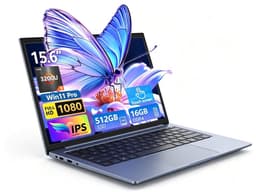 Ninkear 15.6" FHD IPS Touchscreen Laptop – 360° Flip 2-in-1 Convertible – AMD Ryzen 3 3200U – 16GB RAM – 512GB SSD – Windows 11 Pro – Dual-Band WiFi – Zilve — thumbnail 1