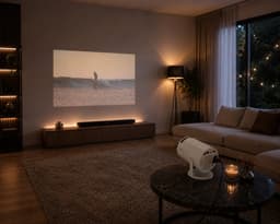 Beam Buddy Ultra HD 4K -Slimme projector - beamer - Thuis - buiten- camping - Draagbaar - 4K Ultra HD - Woonkamerprojector - Draadloze schermspiegeling- ideaal voor het WK — thumbnail 5