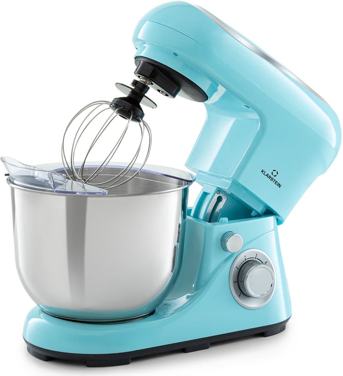 Klarstein Keukenmachine Knetmaschine zum Backen, 1300W Teigmaschine klein, 6 standen, Schneebesen & Knethaken, 5L kom, planetair , roermachine met Mixer, keukenmachines voor Brotteig - Keukenmachine - 1200W - voor Keuken - Garde — afbeelding 1