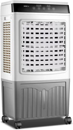 Luchtkoeler - Verdampingskoeler Ventilator - Ruimte Verkoelen - Grote capaciteit 30L - 90 graden oscillatie - Wit — thumbnail 1