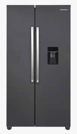 Heinner HSBS-HM439NFINVDGWDE++ American Side-by-Side Koelkast met Waterdispenser 439 L – Total No Frost – Super Freezing – Open-deur Alarm – Vingerafdrukbestendige Afwerking – Antracietgrijs – 5 Jaar Garantie — thumbnail 1