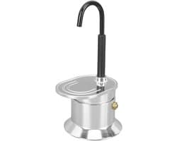 JHUBERS- Moka Pot Snel Koffiezetten - Aluminium Legering - Draagbaar - 1 Kop 50 ml - Koffiemachine Voor Fornuis - Geweldig Cadeau - Koffiezetapparaat
