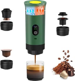 Koffiezetapparaat - Espresso machine - Verse koffie zetten - Compact design - 1-kops - Zwart — thumbnail 1