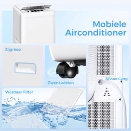 Sogiol - Mobiele Airco - Draagbare Airconditioner - 5-in-1 Koelen ontvochtigen ventilator slaapstand en automatische - 12000 BTU - voor 35 m² - met Afstandsbediening — thumbnail 4