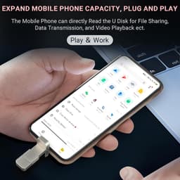 USB-C Stick - Externe SSD - Snelle Data Overdracht - 2-in-1 Type C A - 512 GB - Zilver — thumbnail 2