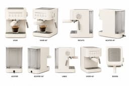 Jurrys Espressomachine - Koffiemachine - Pistonmachine - Cappuccinoapparaat - Melkopschuimer - 1.5L Inhoud - 20 bar - Beige — thumbnail 5