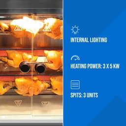 Royal Catering RCGCG-15 - Gas Kipgrill - 15 kW - Drie Spitten - Staal en Glas — thumbnail 4