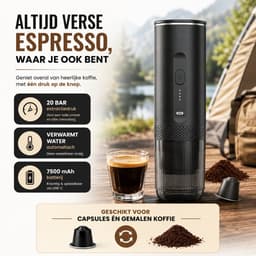 Nevi Draagbare Espressomachine - 3 in 1 - 20 Bar - USB — thumbnail 5