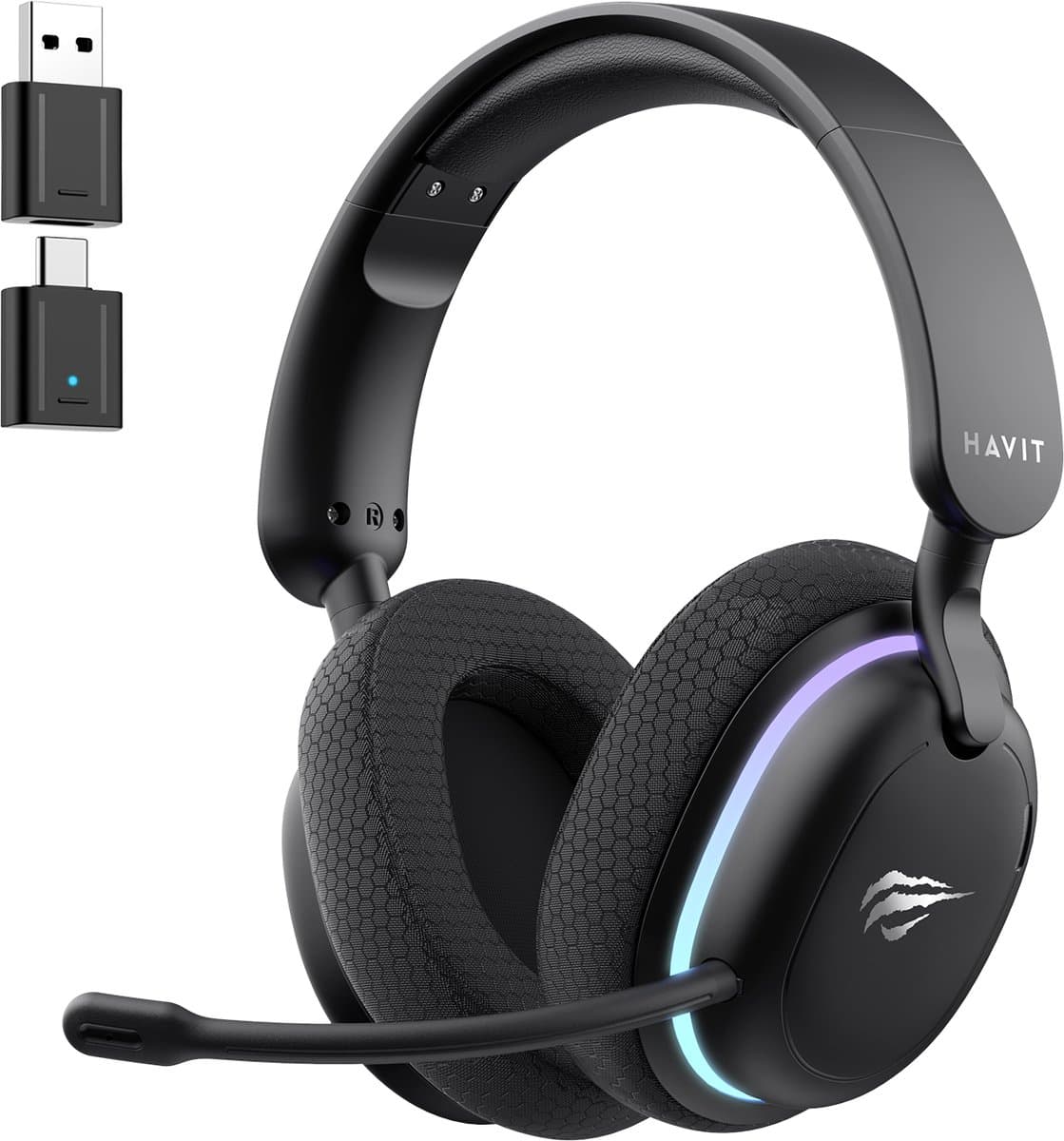 Gaming Headset Draadloos met Microfoon – PC PS5 Xbox Switch – Bluetooth – Havit — afbeelding 1