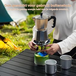 SNJY® Percolator - Koffiezetapparaat - Perculator Koffie - 6 Kopjes - Zilver — thumbnail 2