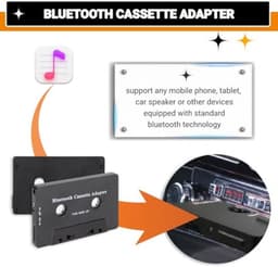Bluetooth Cassette Adapter Hoge Fidelity Stereo Tape Ontvanger voor Auto Tablet — thumbnail 3