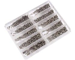1000 stuks roestvrijstalen schroeven assortiment van 1.6-5.5mm - Kleine schroeven set voor hobby en klussen