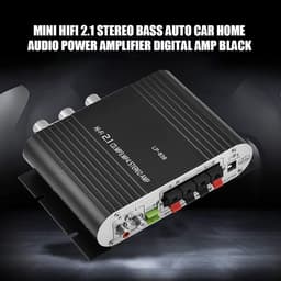 Mini Eindversterker - Audio Versterker - Muziek Luisteren - Aluminium Behuizing - 15.4 x 12.9 x 3.9 cm - Zwart — thumbnail 2