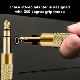 Set van 4 Hoofdtelefoon Adapters - Hoofdtelefoon Adapter - Goud-Gecoate Hoofdtelefoon Adapter - Hoofdtelefoon Audio Converter voor Telefoons - Computers en Andere Apparaten - Goud - Zilver — thumbnail 2
