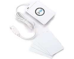 RFID Lezer Schrijver - NFC Reader Writer - Data Beheer - Geïntegreerde Antenne - 50 mm - Wit