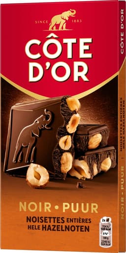 Côte d'Or L'Original Puur Hele Hazelnoten Chocolade Reep 9 x 180g - Chocolade Tabletten - Cadeau vrouwen of mannen verjaardag - Voorraad — thumbnail 4